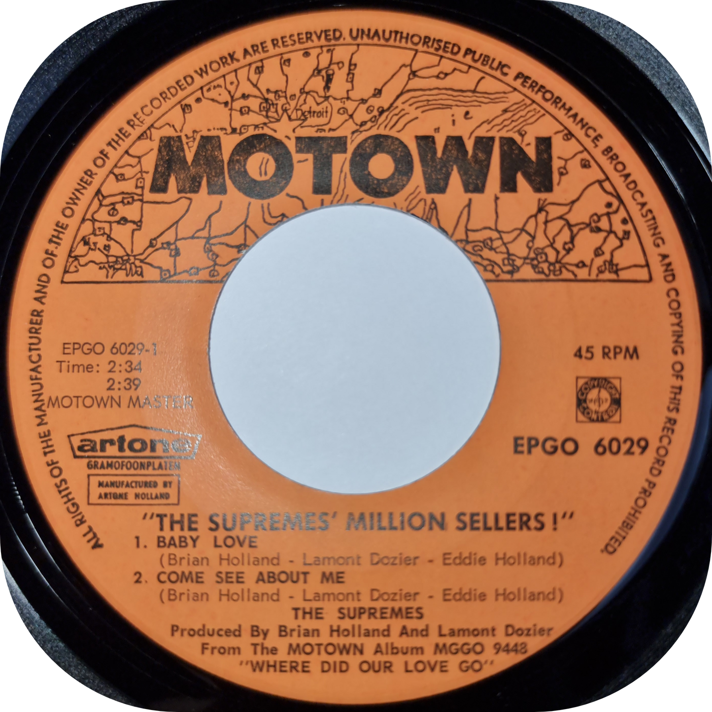 Supremes Million Sellers, The - Motown E.P