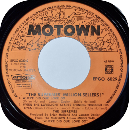 Supremes Million Sellers, The - Motown E.P
