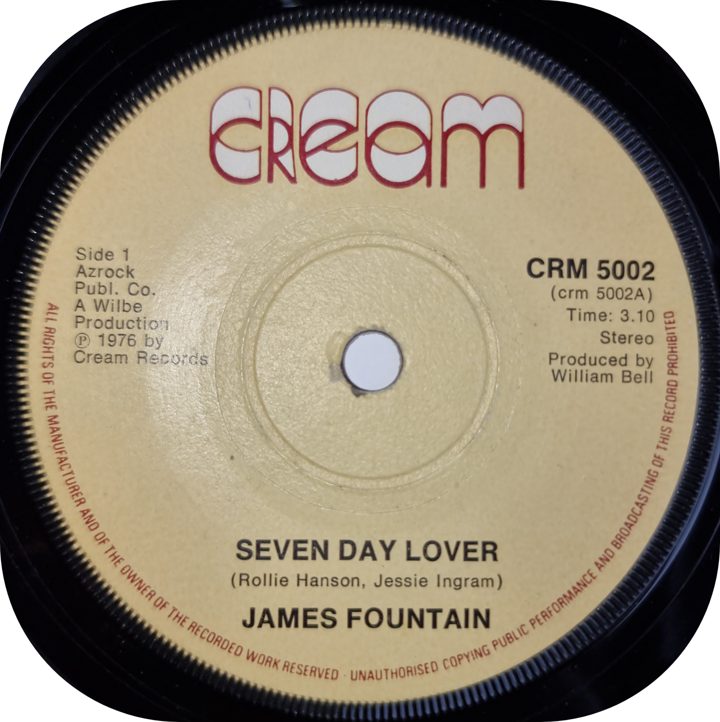 James Fountain - Seven Day Lover - Cream