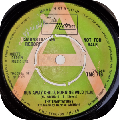 Temptations, The - Run Away Child, Running Wild - Tamla Motown DEMO