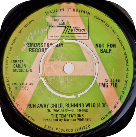 Temptations, The - Run Away Child, Running Wild - Tamla Motown DEMO