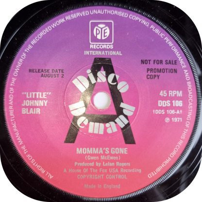 Little Johnny Blair - Momma's Gone - Pye DEMO