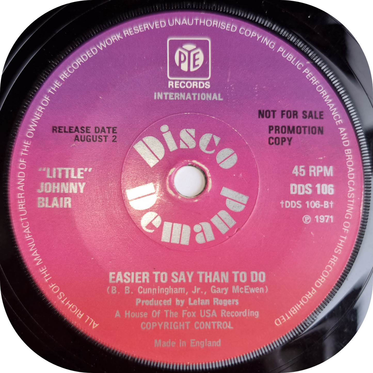 Little Johnny Blair - Momma's Gone - Pye DEMO
