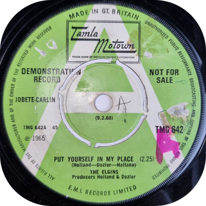 Elgins, The - Put Yourself In My Place - Tamla Motown DEMO