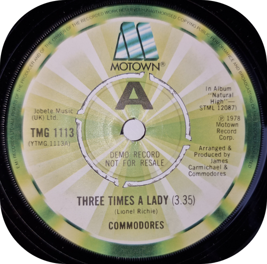 Commodores - Three Times A Lady - Motown DEMO