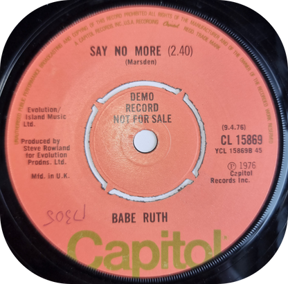 Babe Ruth - Elusive - Capitol DEMO