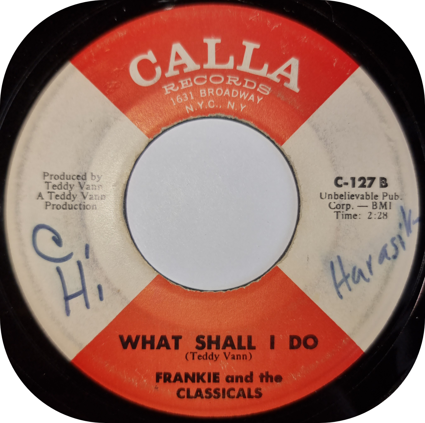 Frankie And The Classicals - What Shall I Do - Calla