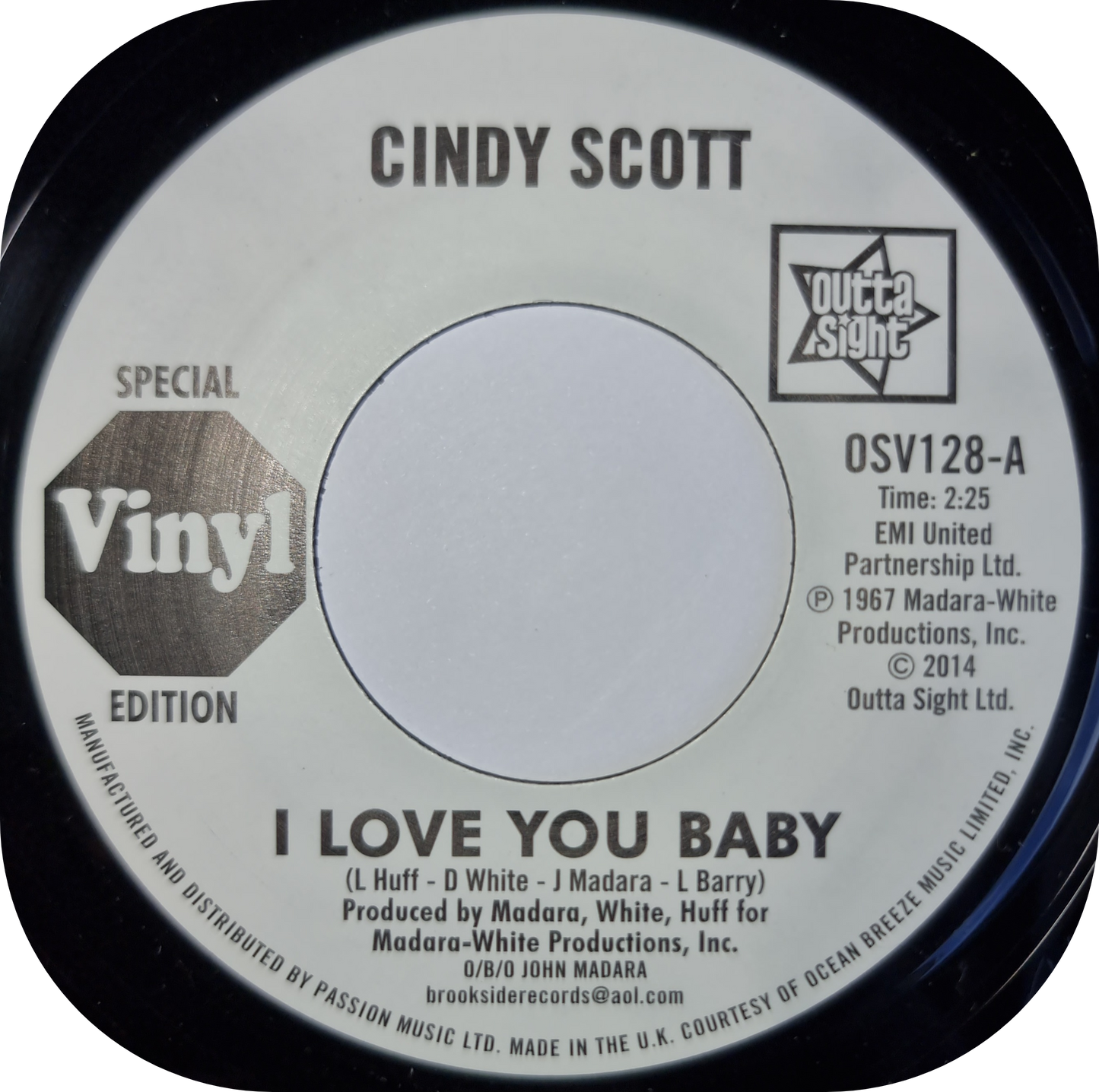 Cindy Scott - I Love You Baby - Outta Sight