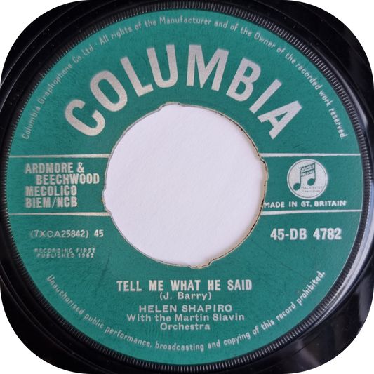 Helen Shapiro - Tell Me What He Said - Columbia