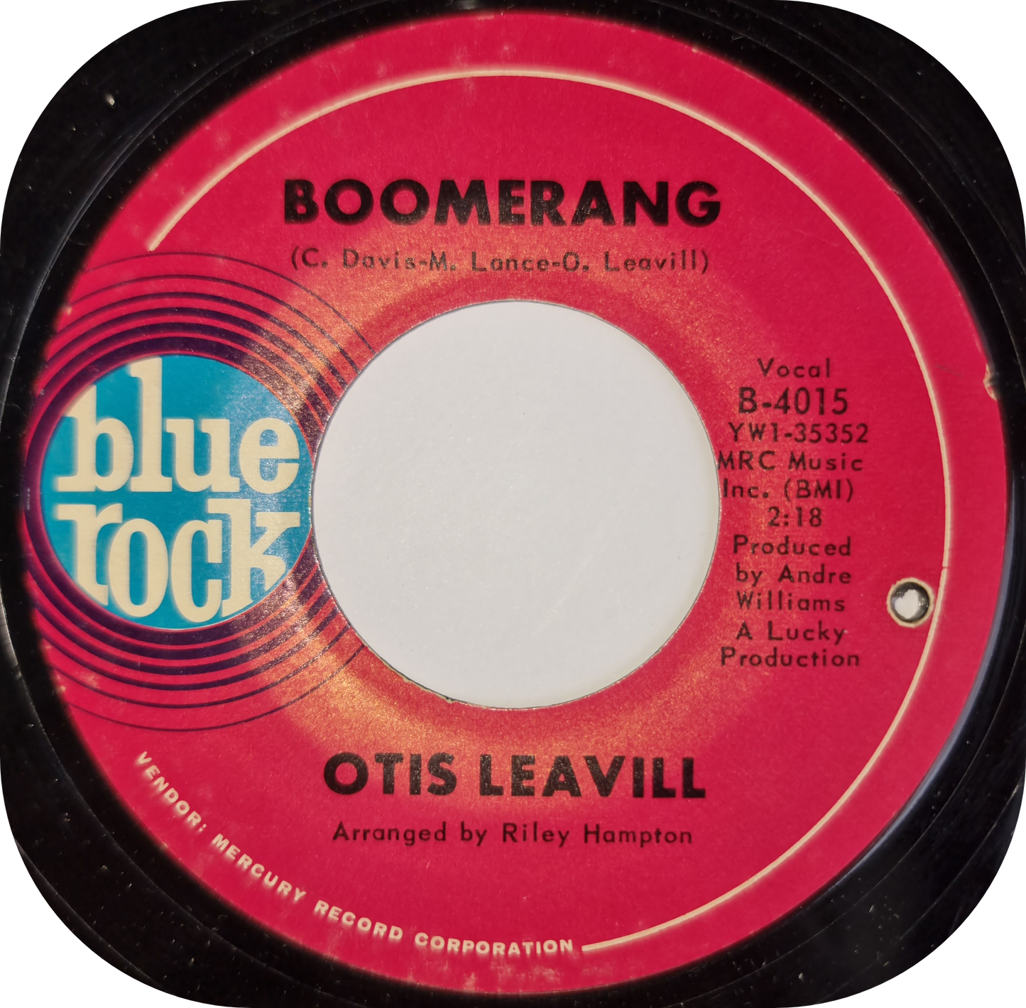 Otis Leavill - Boomerang - Blue Rock