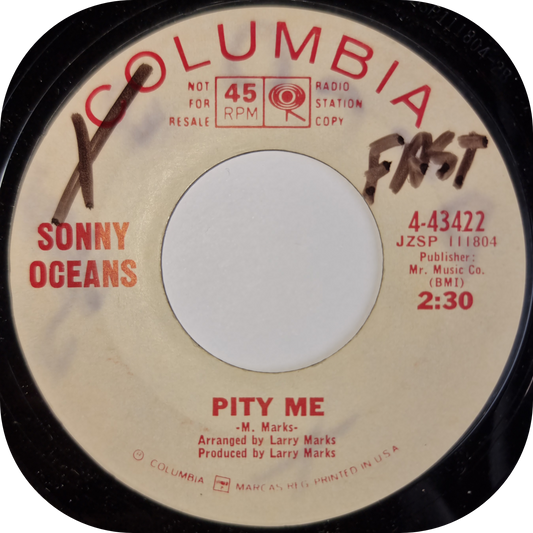 Sonny Oceans - Pity me - Columbia DEMO