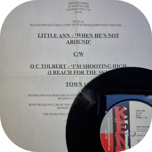 Little Ann - What Should I Do - Kent DEMO (with original DJ paperwork)