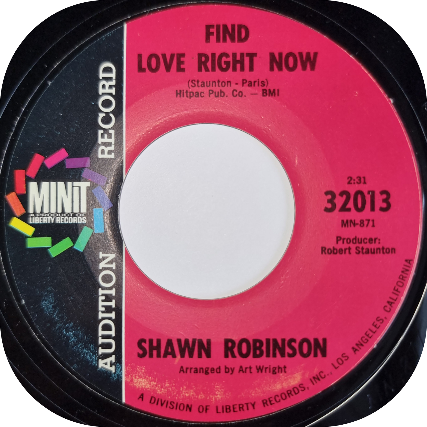 Shawn Robinson - My Dear Heart - Minit DEMO