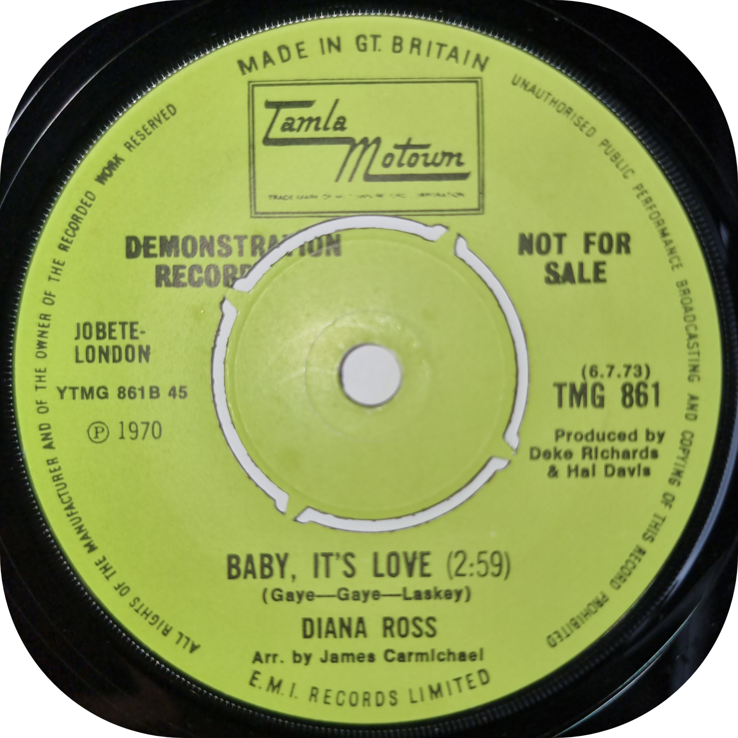 Diana Ross - Touch Me In The Morning - Tamla Motown DEMO