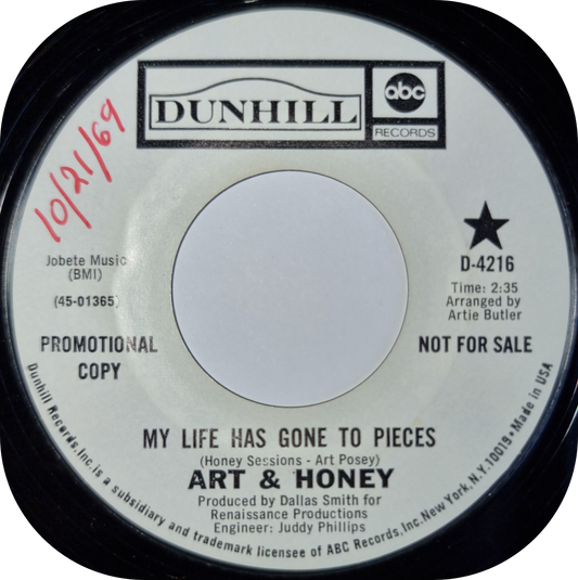 Art & Honey - My Life Has Gone To Pieces - ABC Dunhill DEMO