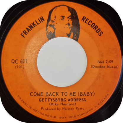 Gettysbyrg Address - Come Back To Me - Franklin