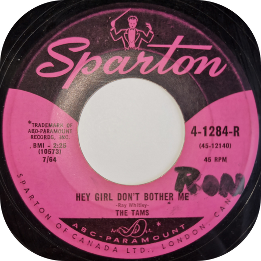 Tams, The - Hey Girl Don't Bother Me - Sparton