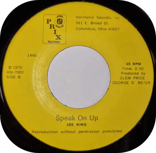 Joe King - Speak On Up - Prix