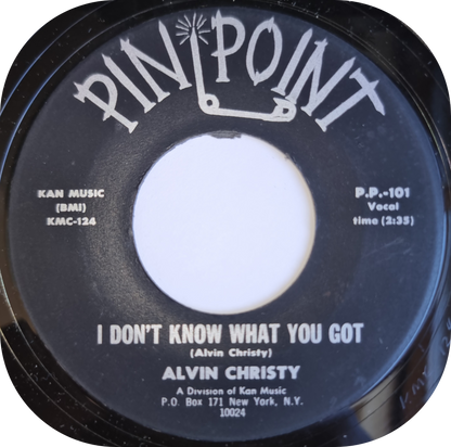Alvin Christy - I'm So Proud - Pin Point