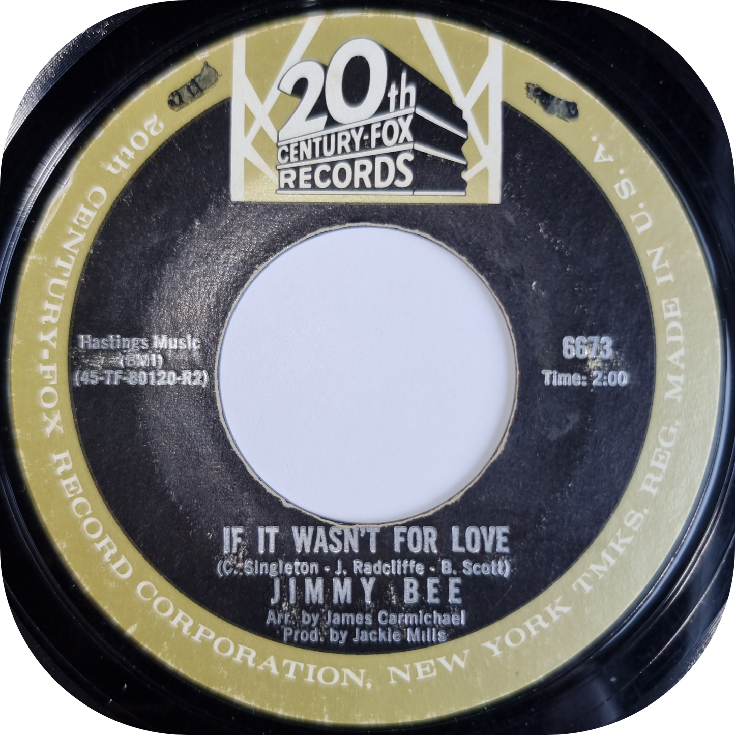 Jimmy Bee - If It Wasn't For Love - 20th Century