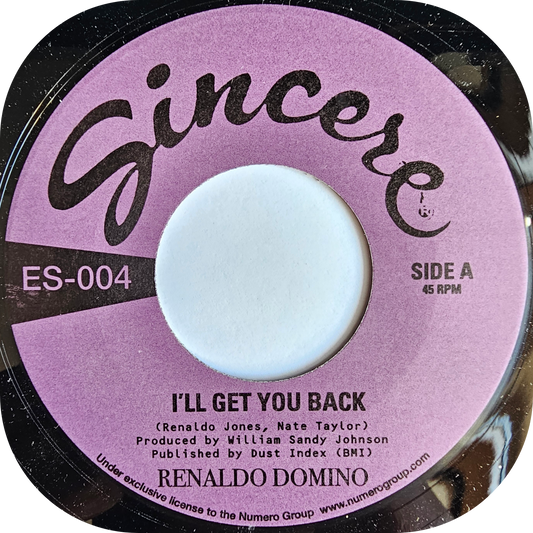 Renaldo Domino - I'll Get You Back - Sincere
