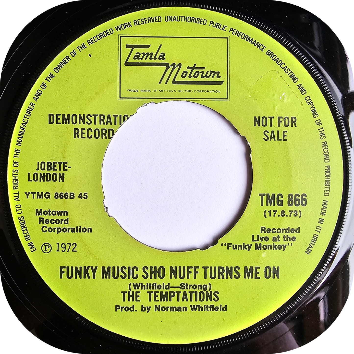 Temptations, The - Law Of The Land - Tamla Motown DEMO