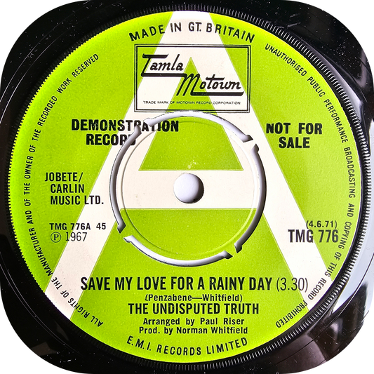 Undisputed Truth, The - Save My Love For A Rainy Day - Tamla Motown DEMO