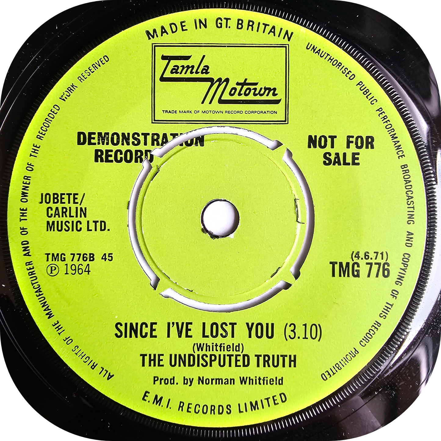 Undisputed Truth, The - Save My Love For A Rainy Day - Tamla Motown DEMO