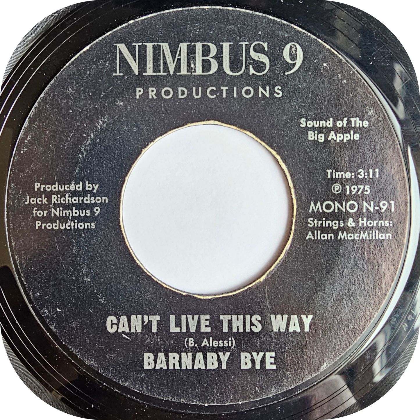 Barnaby Bye - Can't Live This Way - Nimbus 9