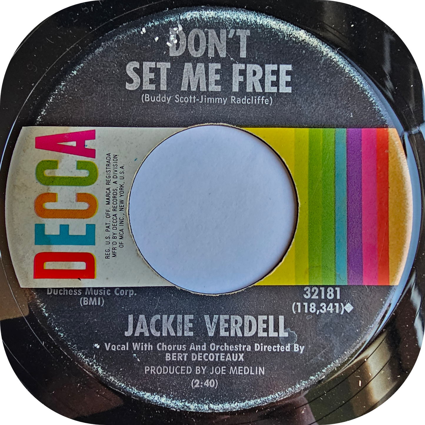 Jackie Verdell - Don't Set Me Free - Decca