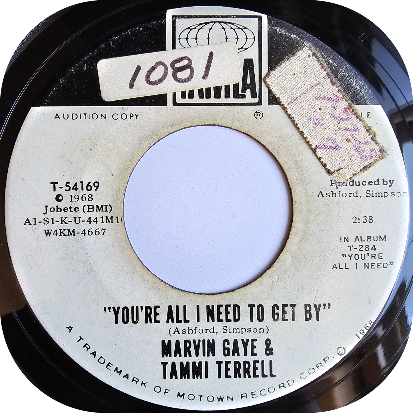 Marvin Gaye & Tammi Terrell - You're All I Need To Get By - Tamla DEMO