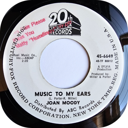 Joan Moody - Music To My Ears - 20th Century DEMO