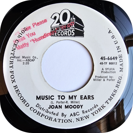 Joan Moody - Music To My Ears - 20th Century DEMO