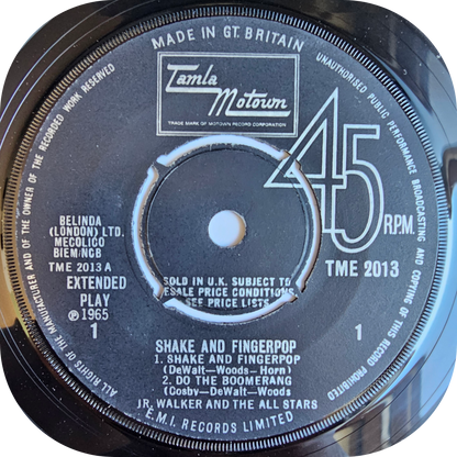 Jr Walker - Shake And Fingerpop E.P - Tamla Motown