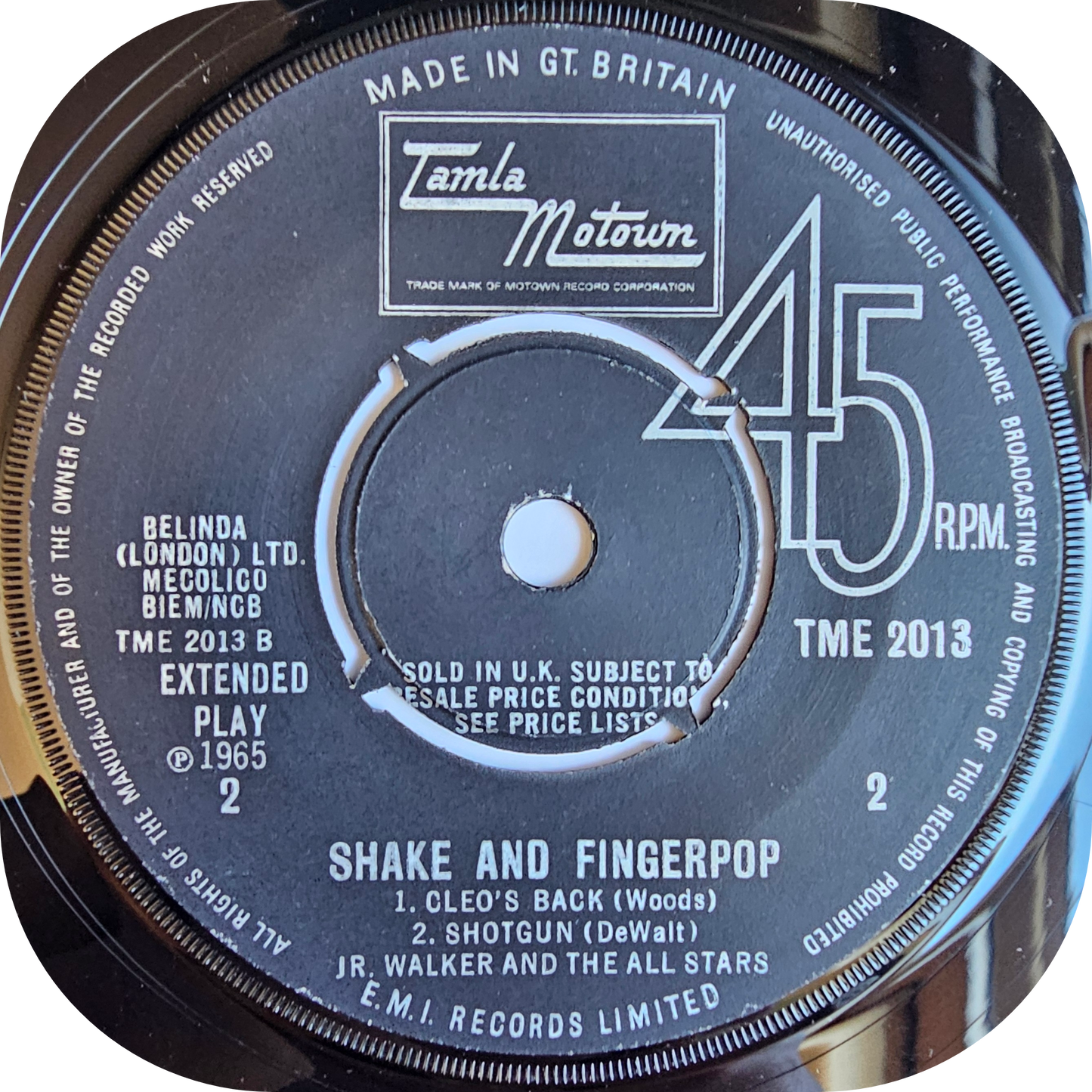 Jr Walker - Shake And Fingerpop E.P - Tamla Motown