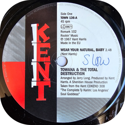 Towana & The Total Destruction - Wear Your Natural, Baby - Kent