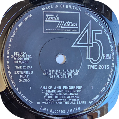 Jr Walker - Shake And Fingerpop E.P - Tamla Motown
