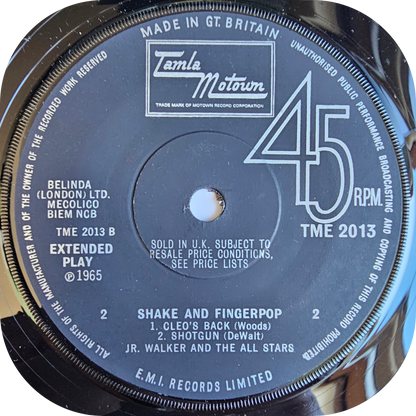 Jr Walker - Shake And Fingerpop E.P - Tamla Motown