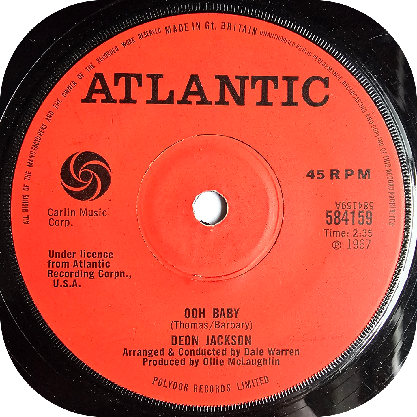 Deon Jackson - Ooh Baby - Atlantic