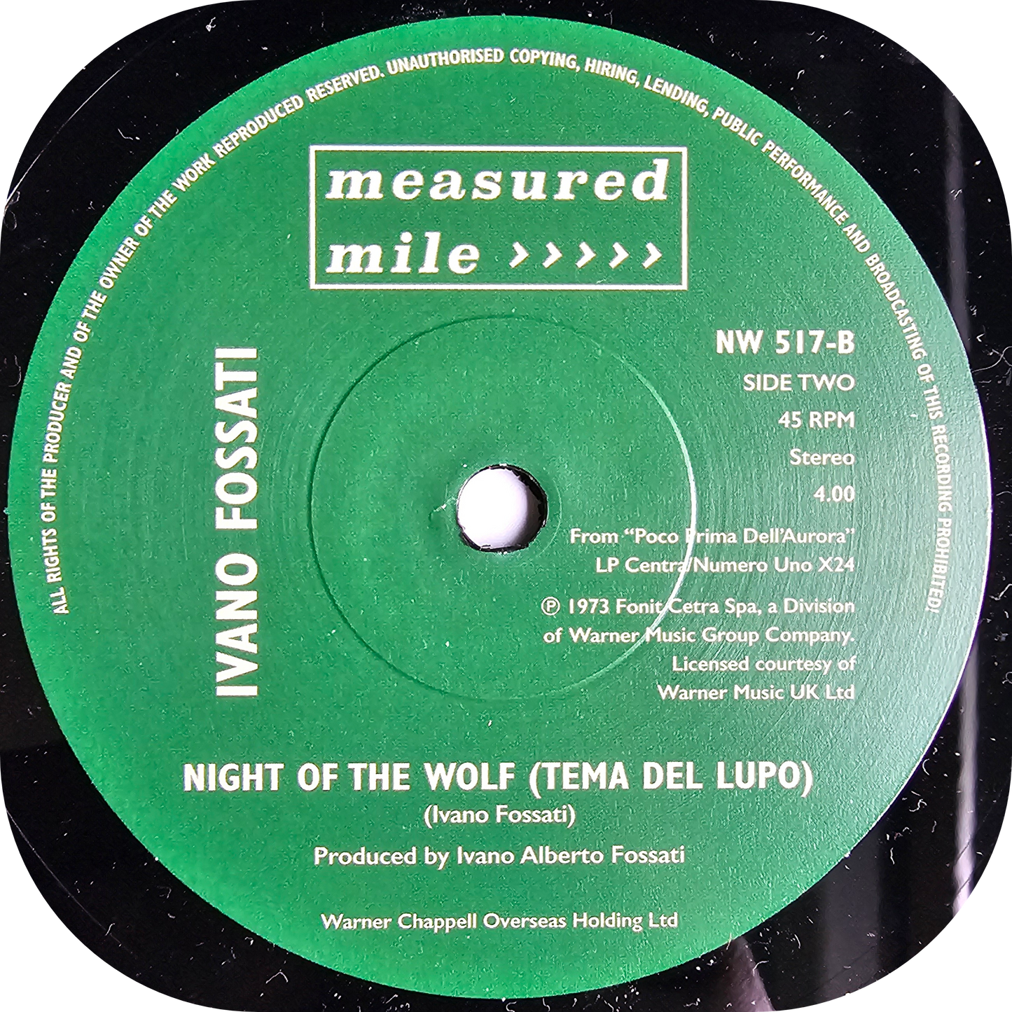 Ivano Fossati (Al Foster) - The Night Of The Wolf - Measured Mile