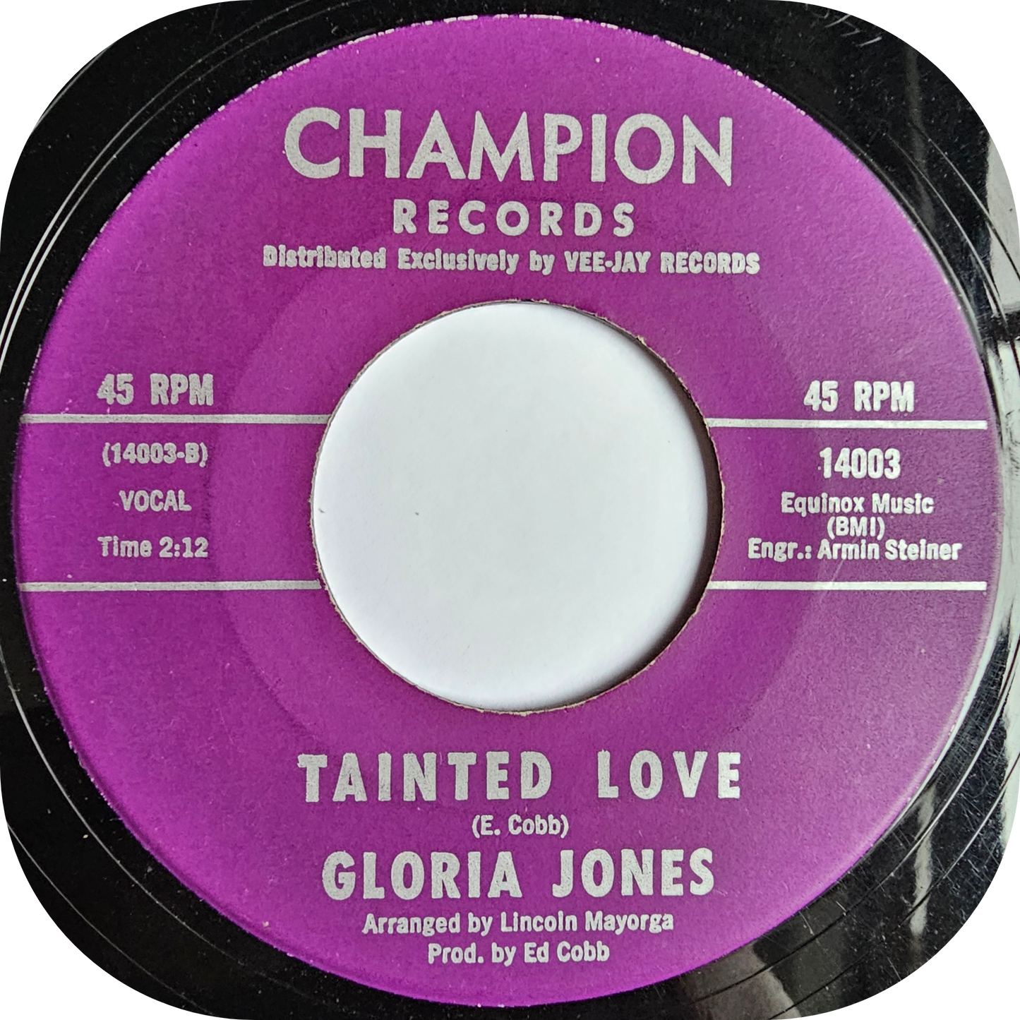 Gloria Jones - Tainted Love - Champion