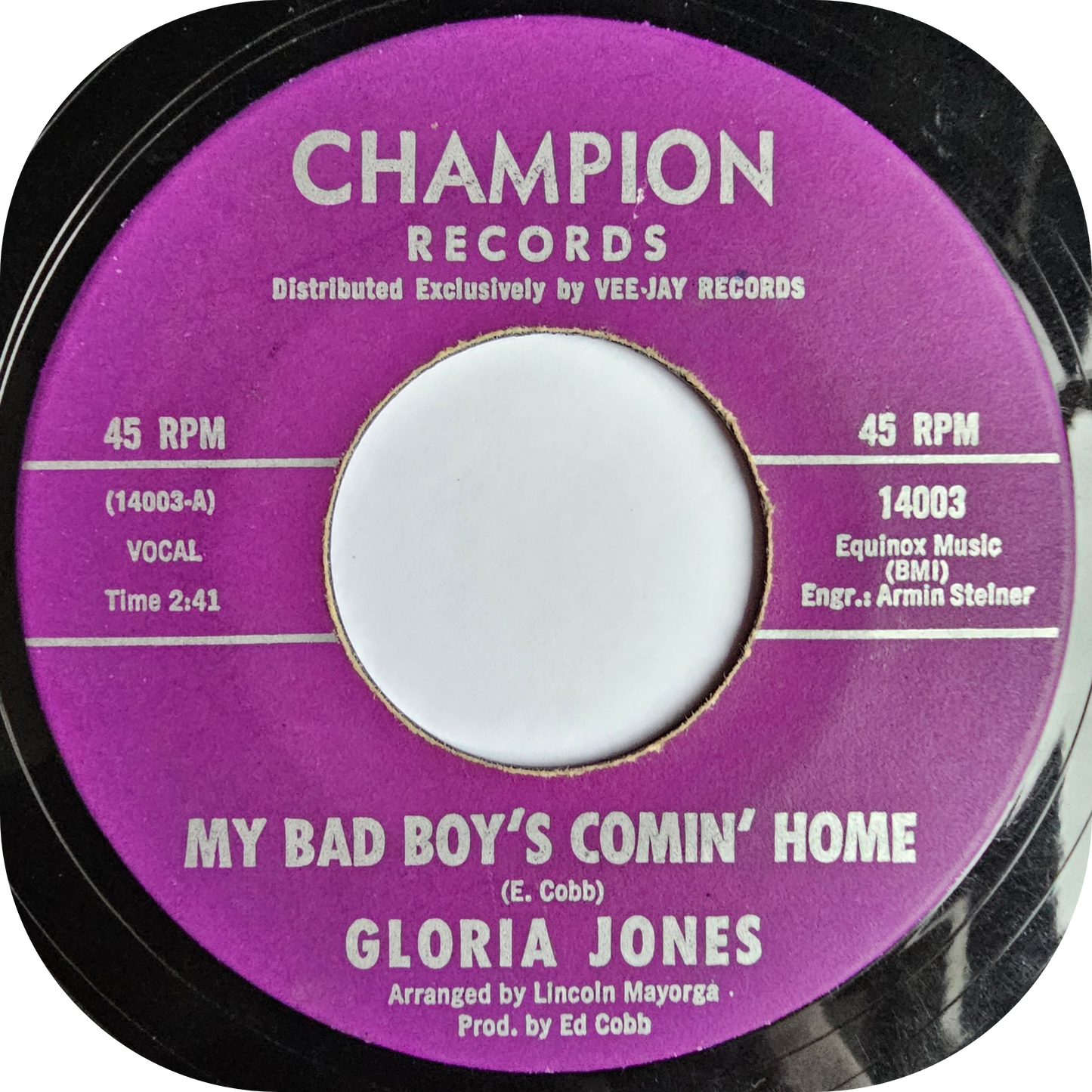 Gloria Jones - Tainted Love - Champion