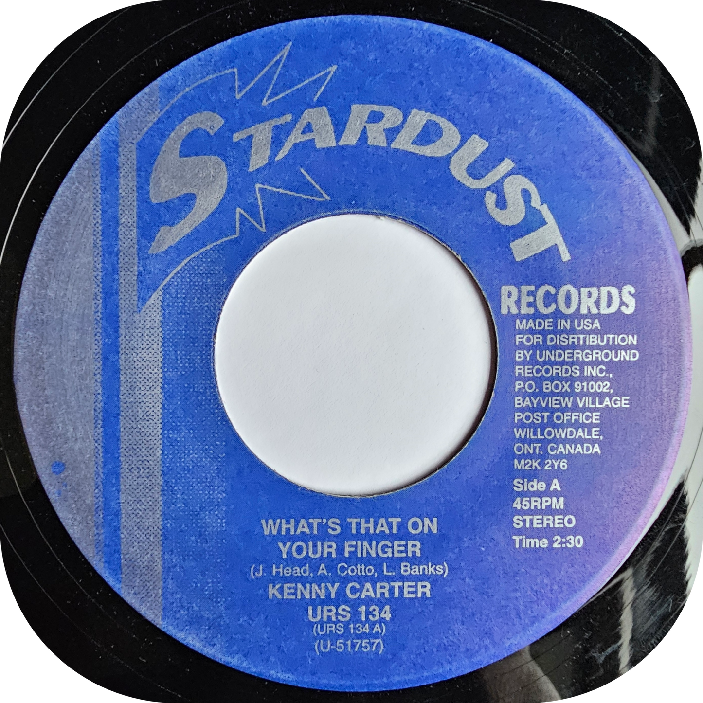 Kenny Carter - What's That On Your Finger - Stardust