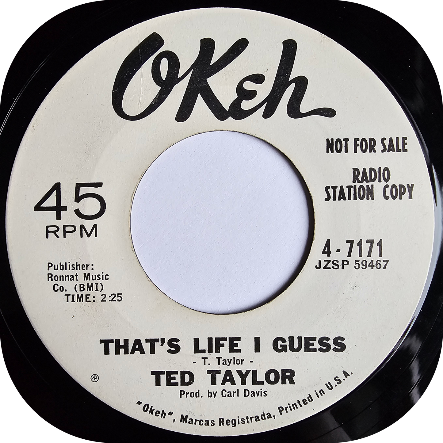Ted Taylor - That's Life I Guess - Okeh DEMO