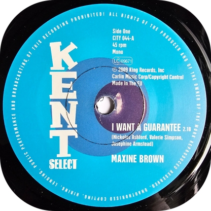 Maxine Brown - I Want A Guarantee - Kent