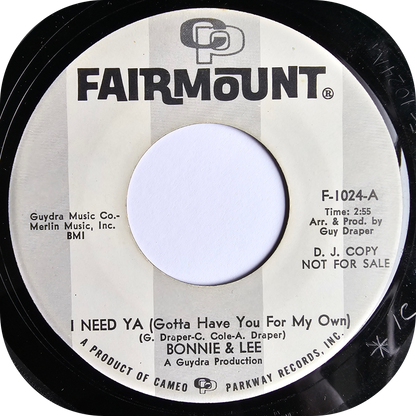 Bonnie & Lee - The Way I Feel About You - Fairmount DEMO