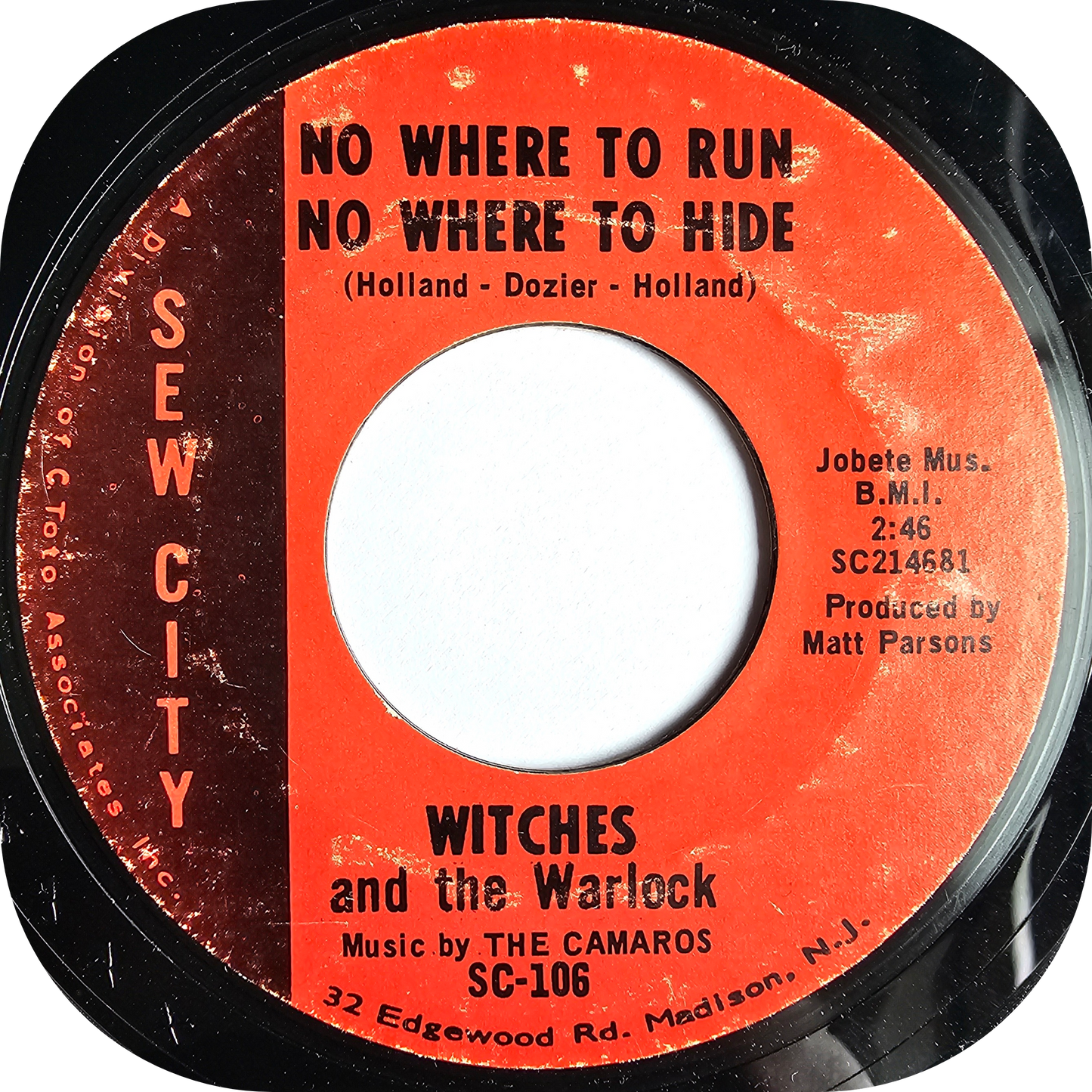 Witches And The Warlocks - No Where To Run - Sew City