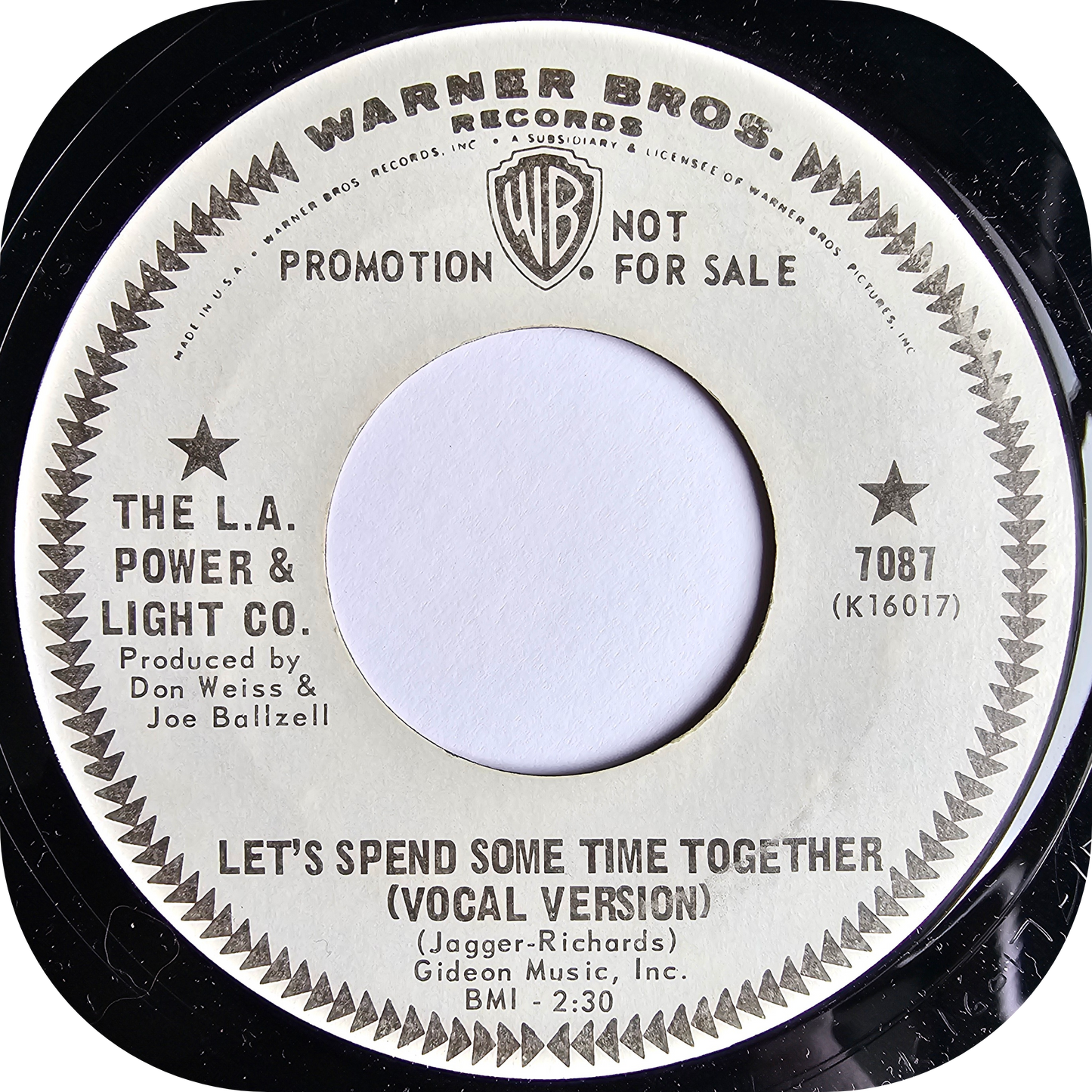 L.A Power & Light Co, The - Let's Spend Some Time Together - Warner Bros DEMO