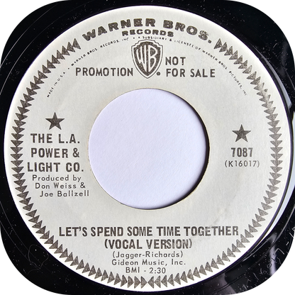 L.A Power & Light Co, The - Let's Spend Some Time Together - Warner Bros DEMO
