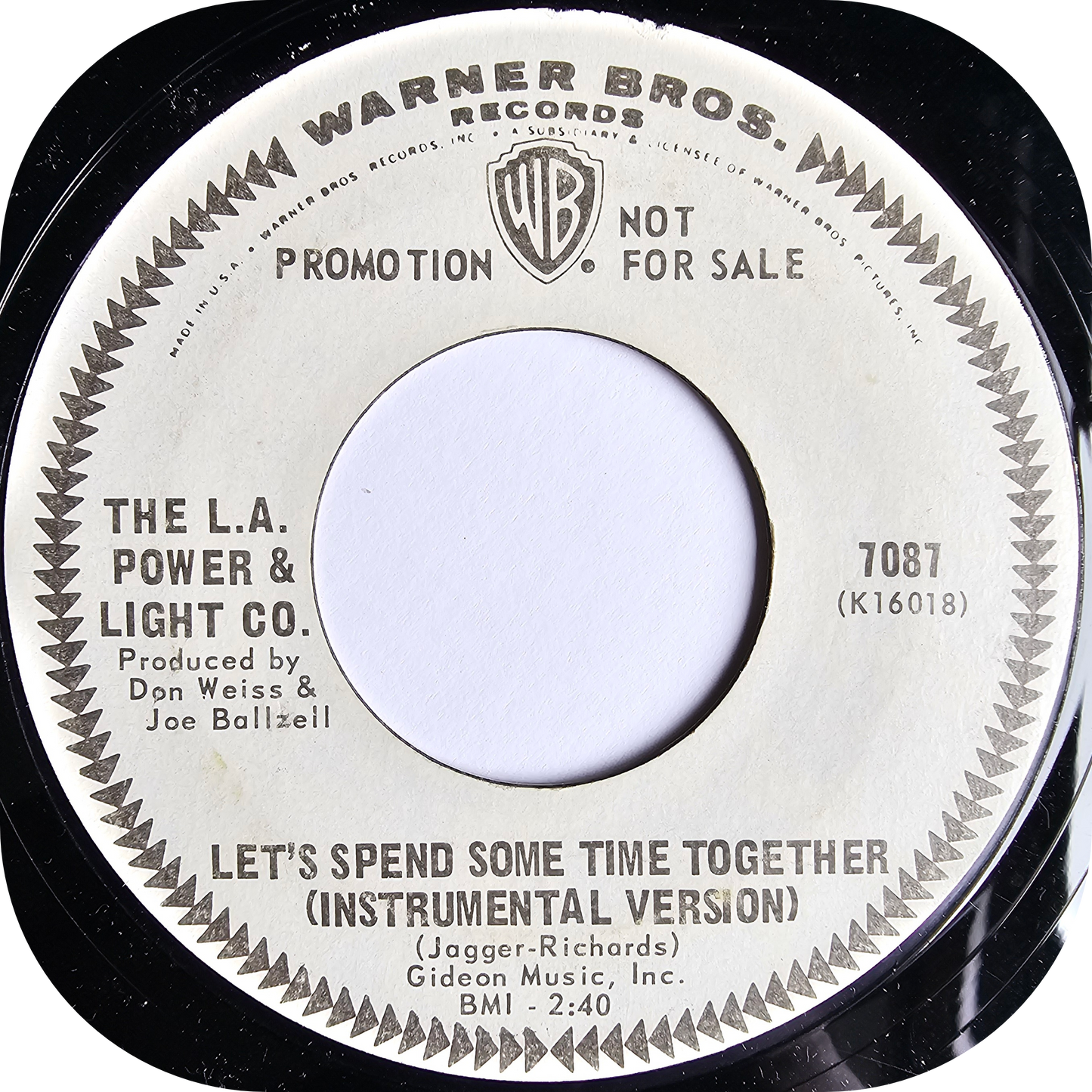 L.A Power & Light Co, The - Let's Spend Some Time Together - Warner Bros DEMO